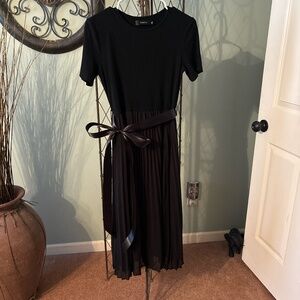 Black Pleated Dress